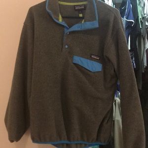 Worn maybe 4 times grey, and blue Patagonia jacket